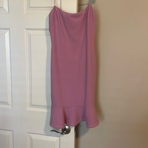 Likely Banks Flounce Mini Dress Size 4 | Purple w/ Ruffled Hem & Studded Details